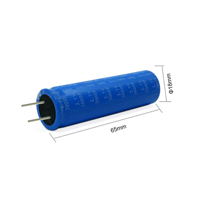 그래펜 2.7V 3000F 슈퍼커패시터 높은 비율 태양에너지 수집을 위한 18650 배터리