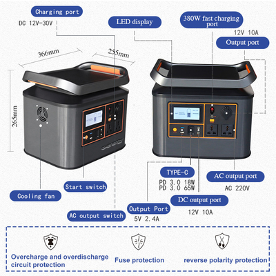 야영하는 것을 위해 실용적인 500W 1000W 가지고 다닐 수 있는 태양 발전소